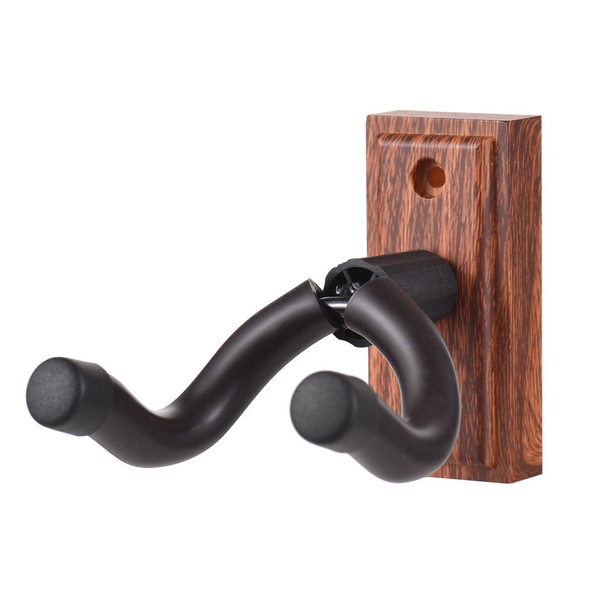 Guitar Wall Mount Hanger Hook Guitar Wall Hook Hanger Solid Sturdy Black Metal Holder Hanger Multifunction Hanger for All Size Acoustic Electric Bass Guitars