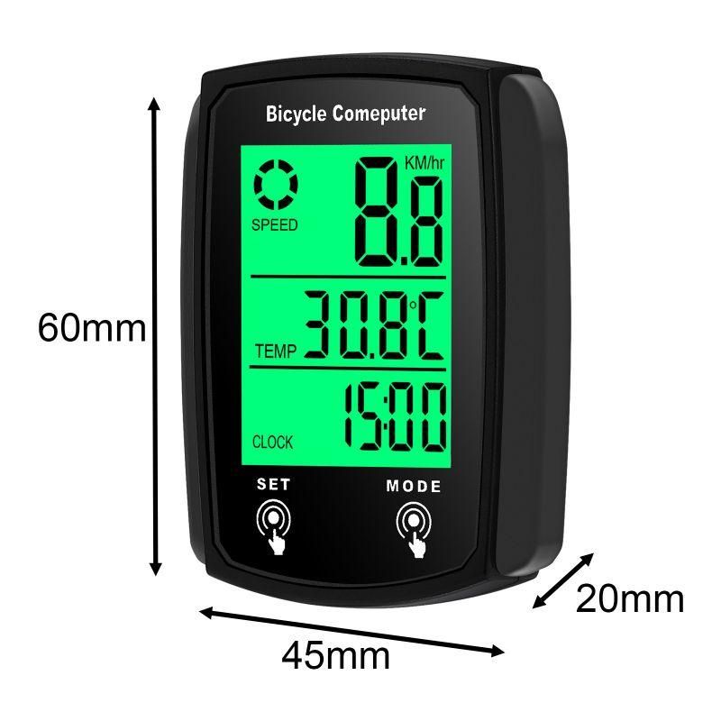 Bicycle Computer Wired GPS Bike Stopwatch Waterproof Cycling Night Vision Stopwatch Speedometer Odometer Riding Accessories