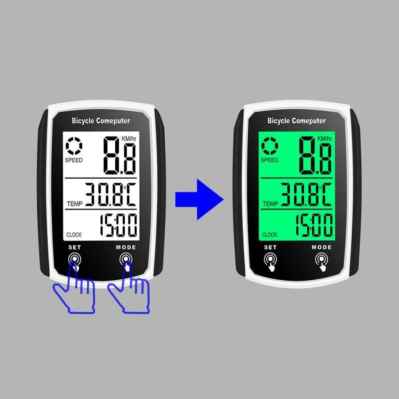 Bicycle Computer Wired GPS Bike Stopwatch Waterproof Cycling Night Vision Stopwatch Speedometer Odometer Riding Accessories