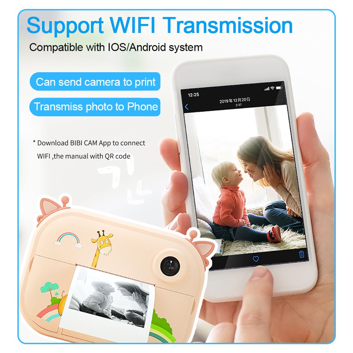 1080P HD Mini Kids Camera Portable Digital Instant Camera