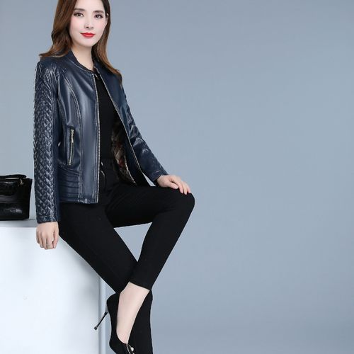 Faux Leather Coat Women  XL-6XL Plus Size Leather Jacket