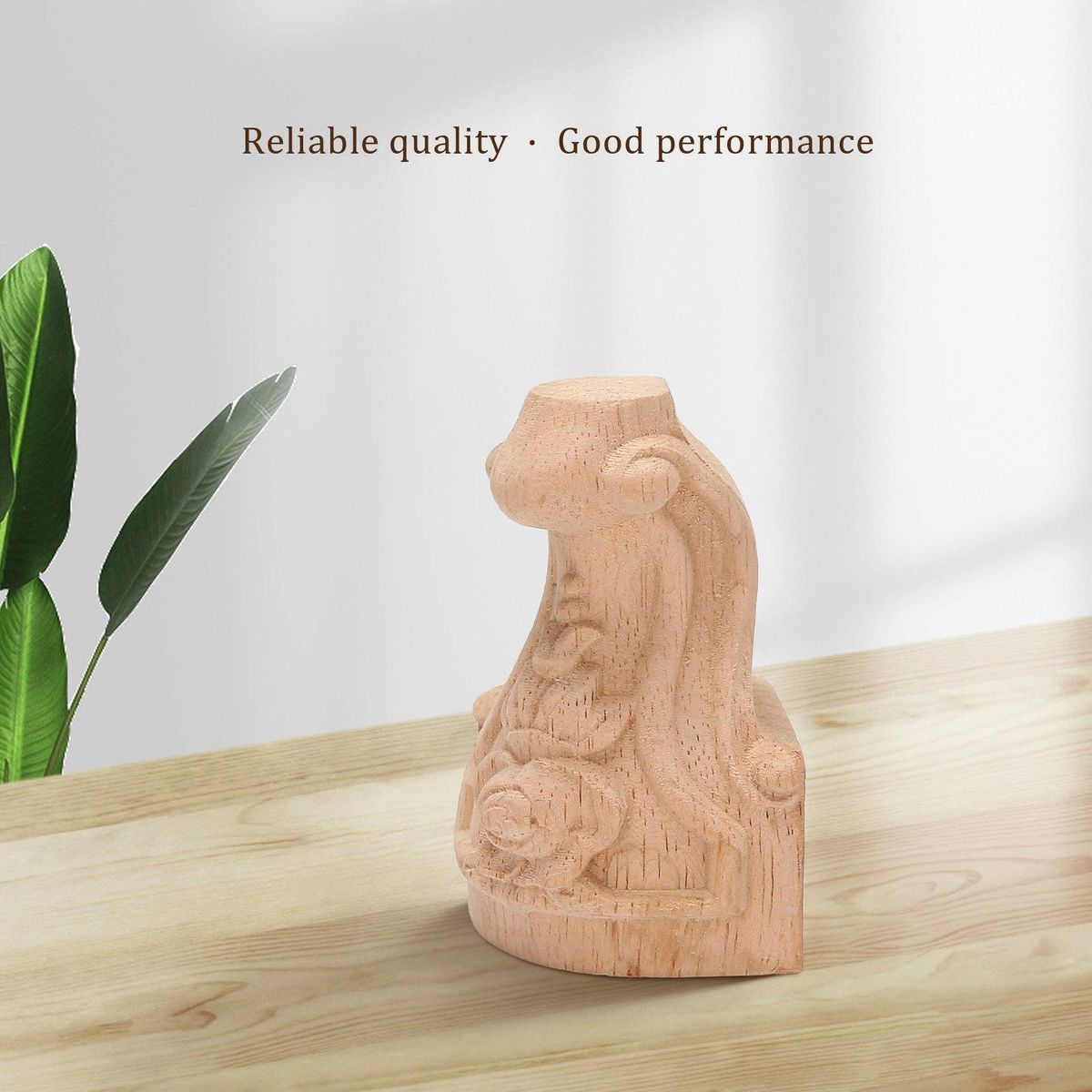4PCS 10x6cm European Style Solid Wood Carved Furniture Foot Legs TV Cabinet Feets