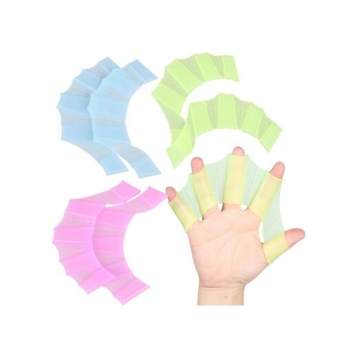 1 Pair Training Summer Silicone Hand Swimming Fins Flippers