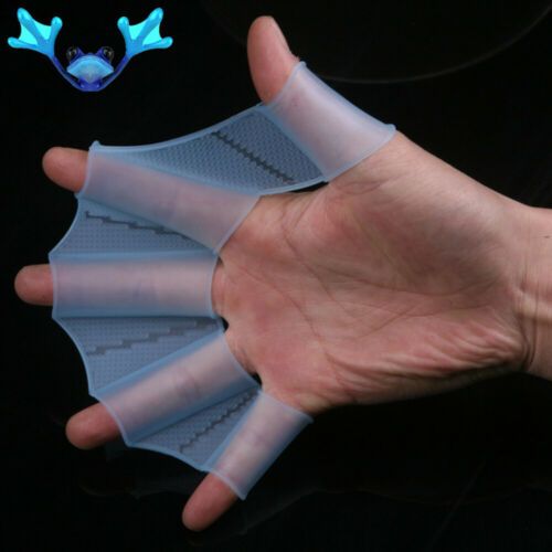 1 Pair Training Summer Silicone Hand Swimming Fins Flippers