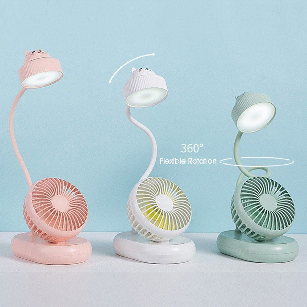 Multifunctional Desk Lamp Fan Adjustable Eye Care LED Table