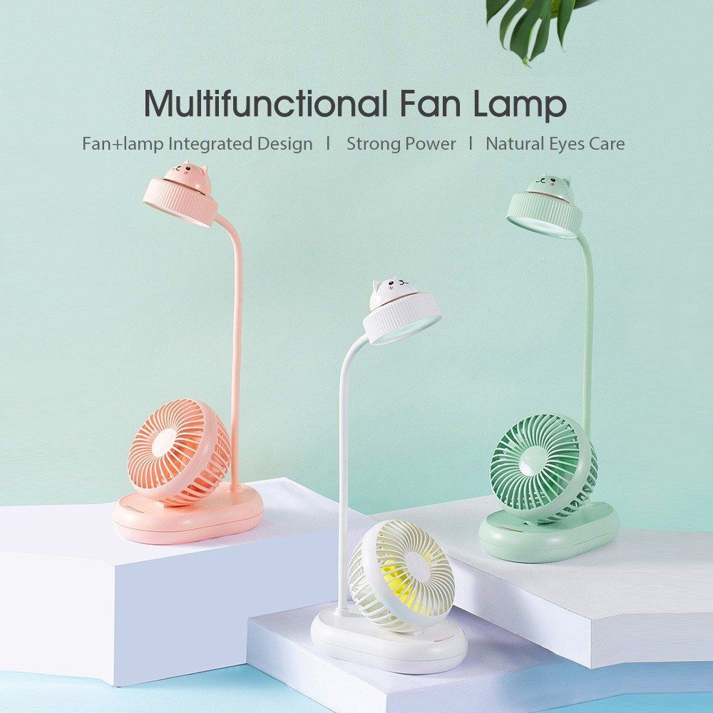 Multifunctional Desk Lamp Fan Adjustable Eye Care LED Table