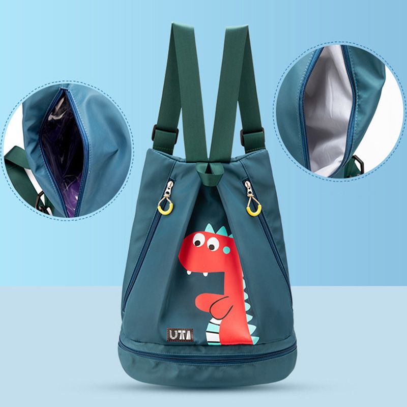 Waterproof Swimming Bag Nylon Cartoon Beach Backpack Wet