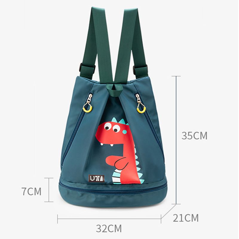 Waterproof Swimming Bag Nylon Cartoon Beach Backpack Wet