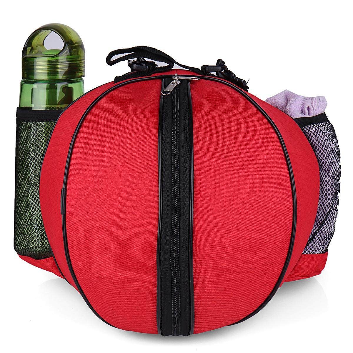 Portable Basketball Backpack Water Bottle Ball Pack Soccer Sports Bags Kids Football Kits Waterproof Volleyball Basketball Bag Gules