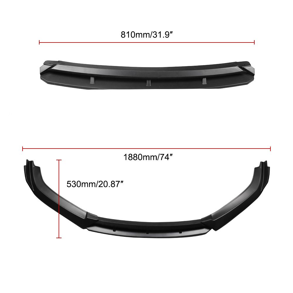 Front Bumper Lip Car Splitter Diffuser Lip Body Kit Spoiler