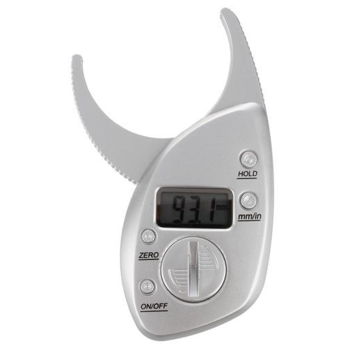 Digital LCD Body Fat Caliper Skin Fold Thickness Health Fitness Weight