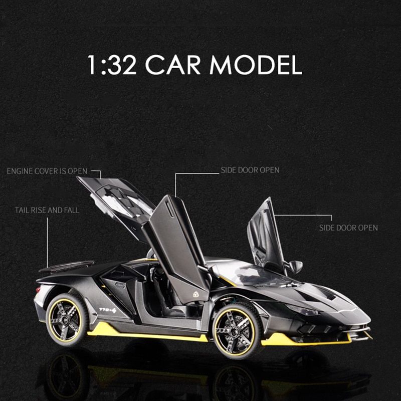 Hot LP770 1:32 Car Alloy Sports Car Model Diecast Sound