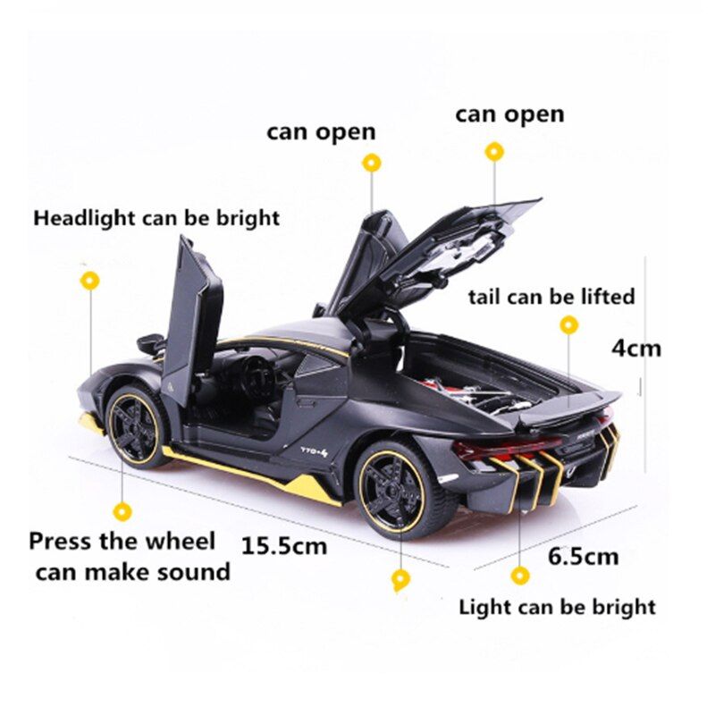 Hot LP770 1:32 Car Alloy Sports Car Model Diecast Sound