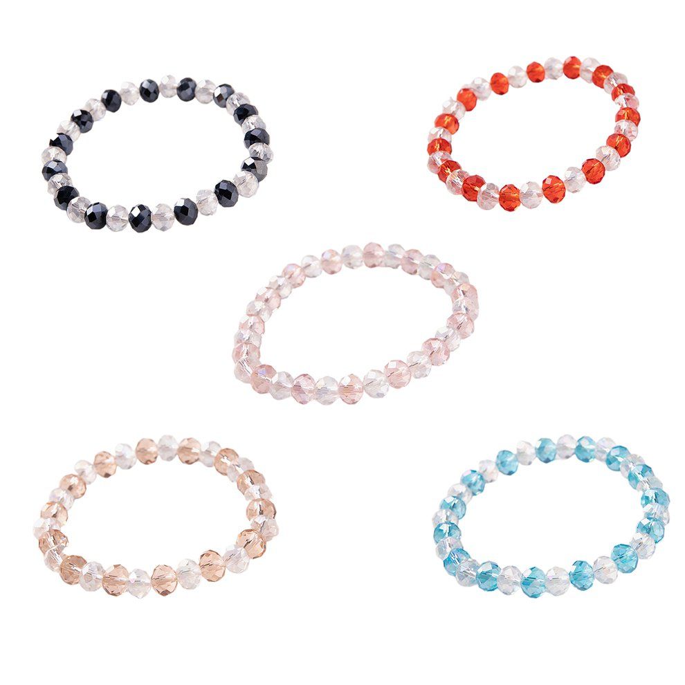 European And Ameri An 8mm Natural  Rystal  Olor Mat Hing Bra Elet Person Ty-bla K