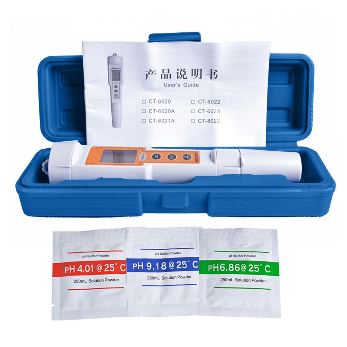 LCD Digital Water PH Tester Temperature Meter with ATC Portable Water Quality Monitor Acidity Alkalinity Analyzer for Drinking Water Pool Industrial Wastewater Acid Rain Lab