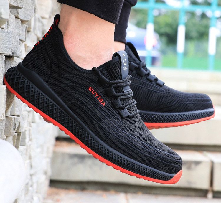 Steel Toe Work Shoes Breathable Man Lightweight Safety Boots