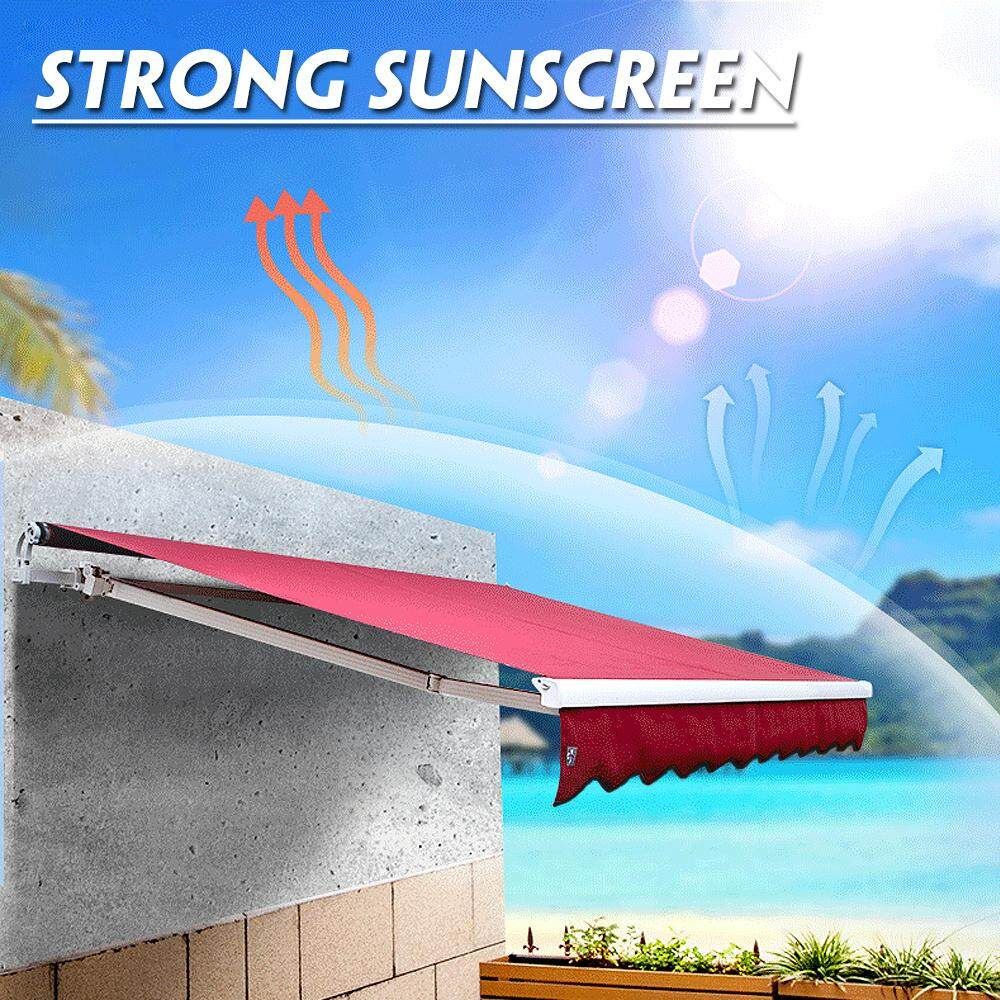 2*1.5m Outdoor Garden Patio Awning Cover Canopy Sun Shade Shelter Replacement Fabric Gules