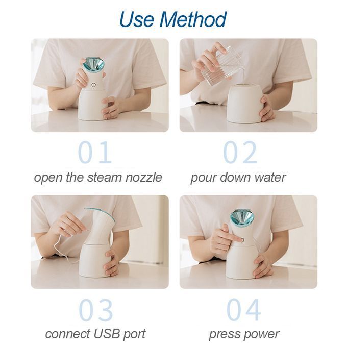 500ml Cold Spray Nano Ionic Mist Facial Humidifier