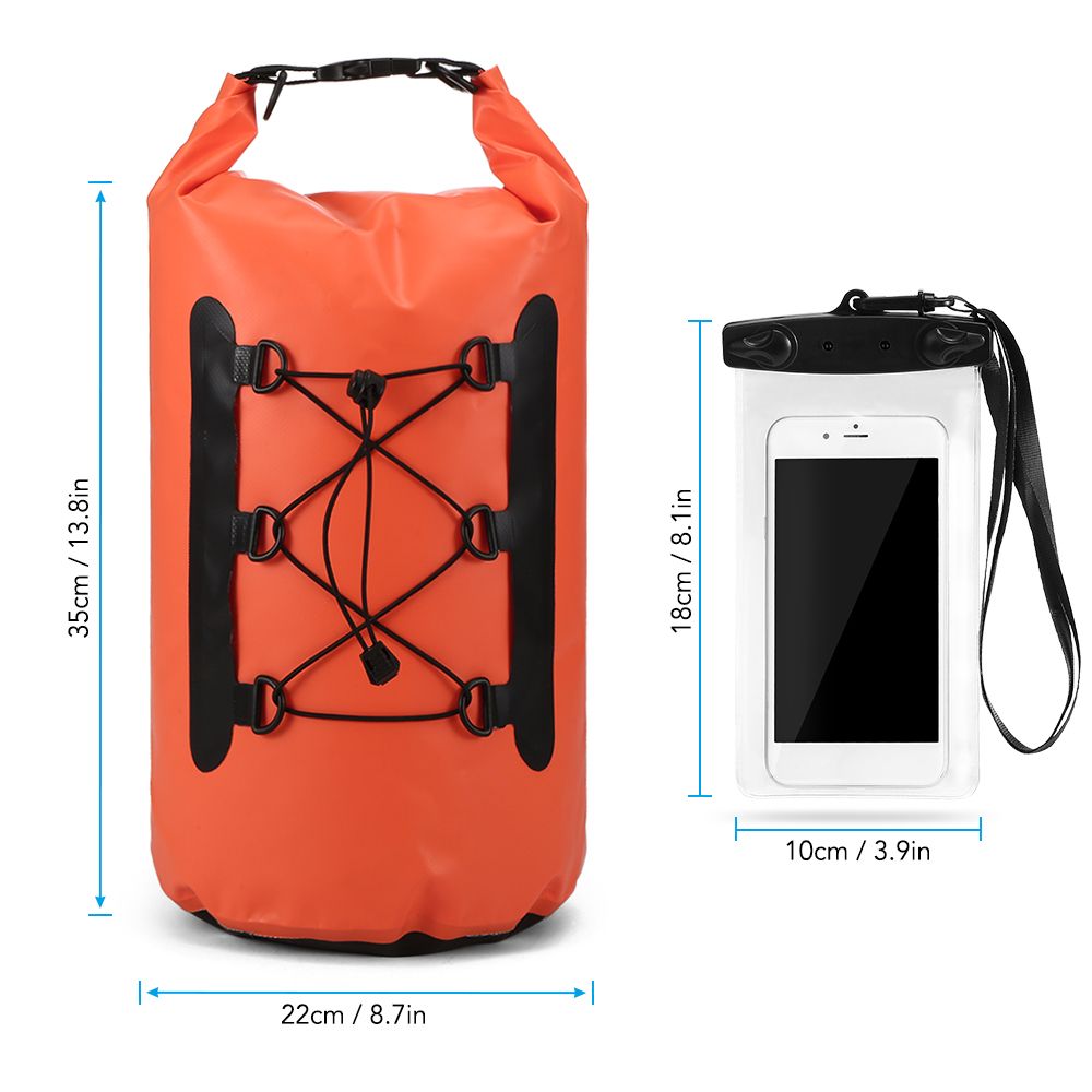 Waterproof Pvc Dry Bag 15l Outdoor Diving Foldable Men Bag