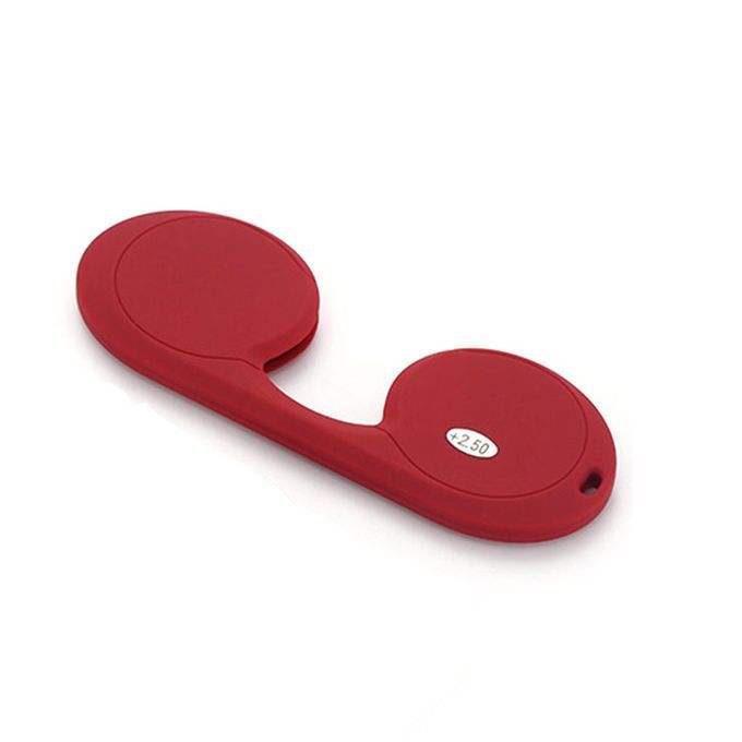 Frameless Presbyopia Gl Es Portable Soft Sili One Nose  Lip Presbyopia Gl Es  Lip Nose Reading Presbyopia Gl Es-Red-250°
