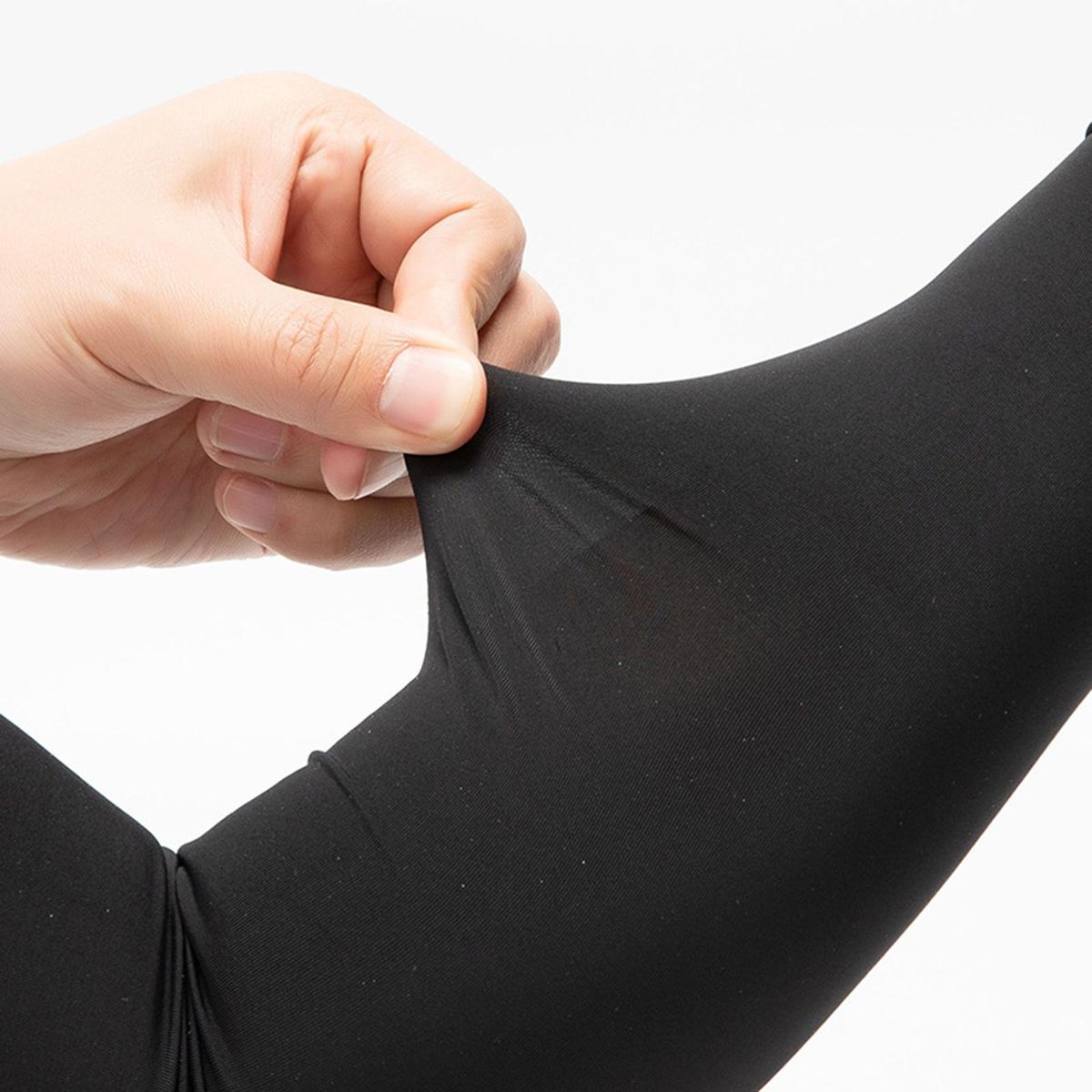 1 Pair Sun Protection Sleeves Adult Outdoor Sport Ice Silk Cycling Black