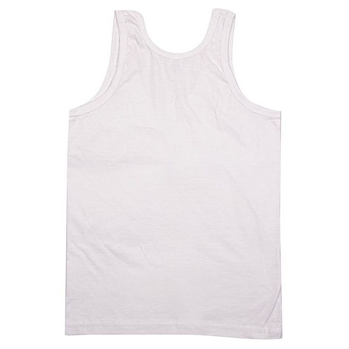 High Quality Vest For Boy - White- 3 In 1 Pack