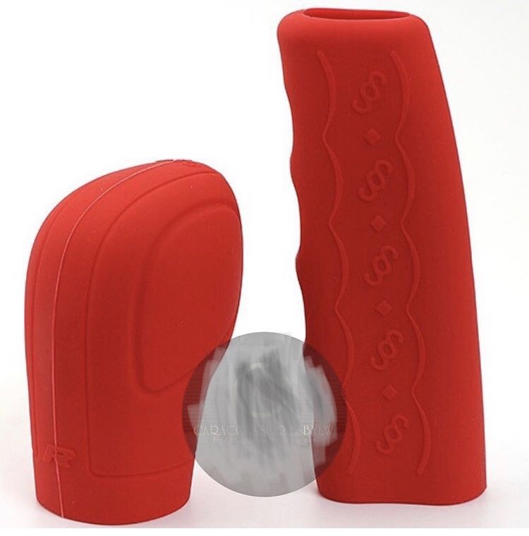 Gear Shift Knob Cover + Hand Brake Cover Red