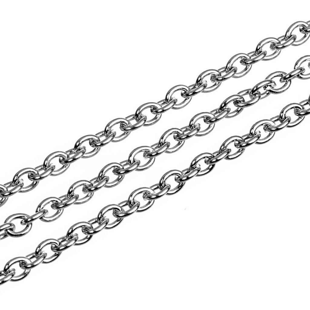 1 Roll 10yd Silver Cross Chains Cable Chain Link For DIY Bracelet