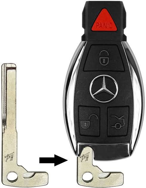 3 Buttons Remote Car Key Shell Key Replacement For Mercedes