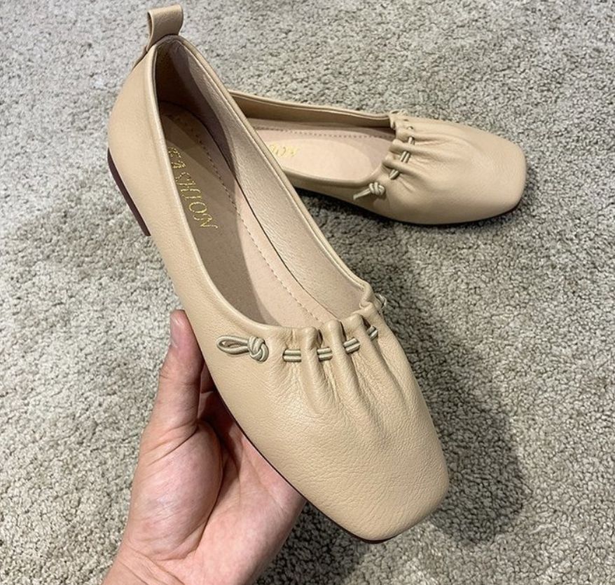 Authentic Leather Flat Shoes For Women