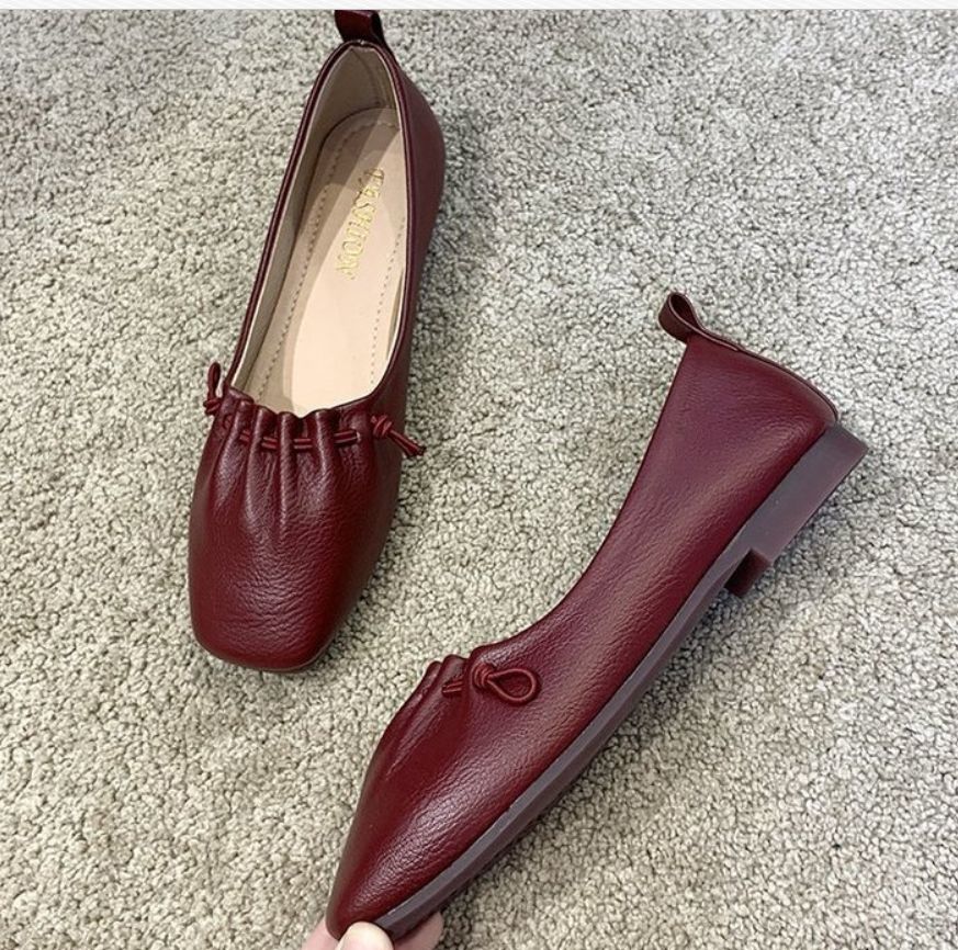 Authentic Leather Flat Shoes For Women