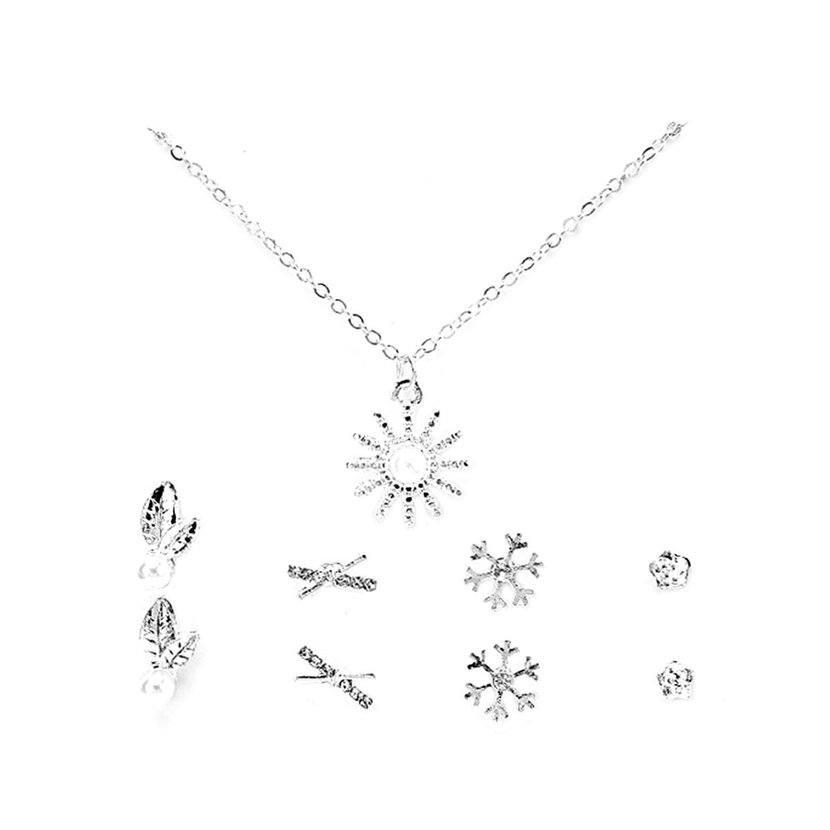Earring Popular Sweet Collarbone Necklace Earring Set Gift