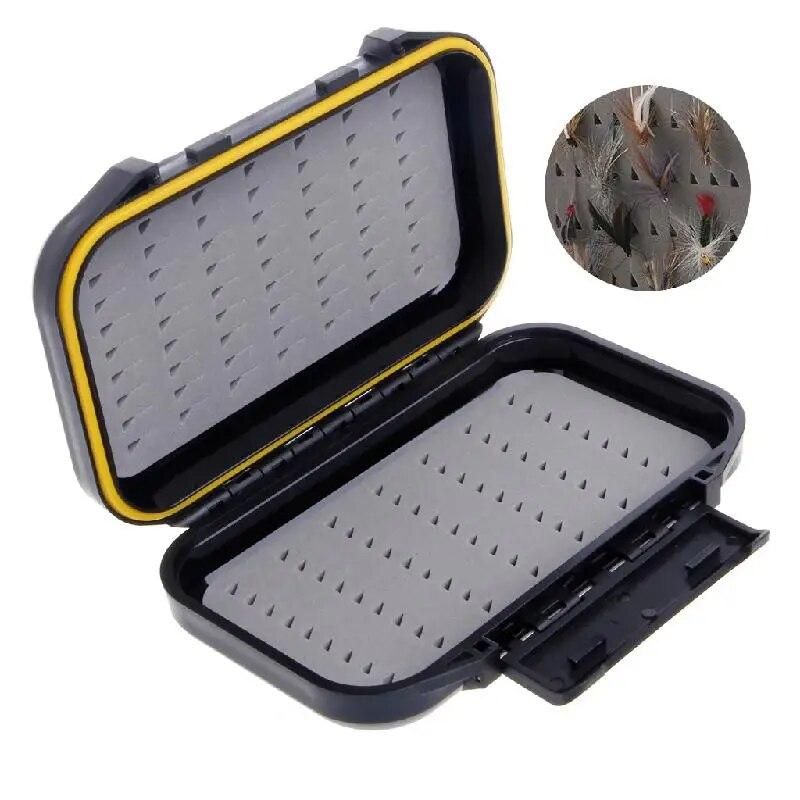 Portable Fishing baits case Waterproof Dual-Layer Fly Fishing Bait Storage Case Box