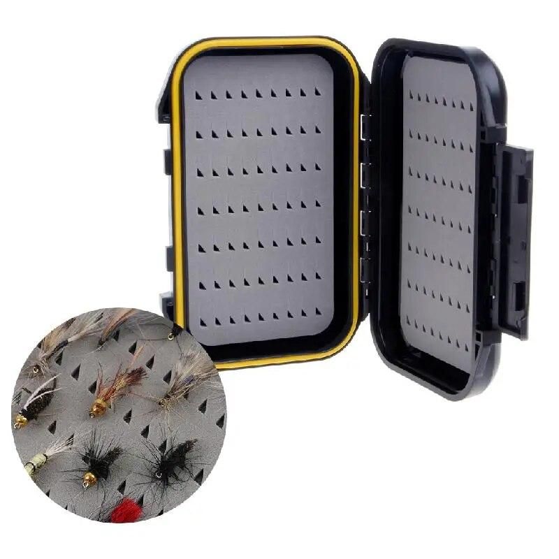 Portable Fishing baits case Waterproof Dual-Layer Fly Fishing Bait Storage Case Box