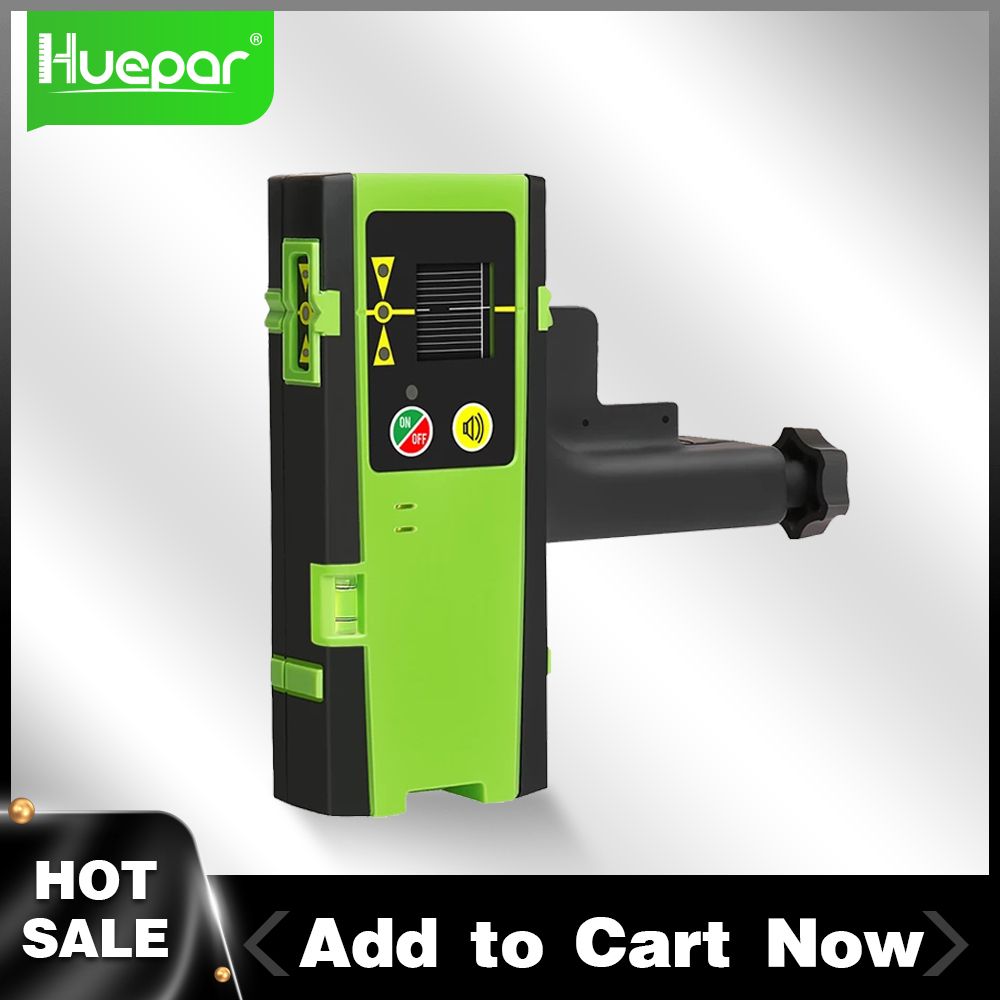 Digital Laser Receiver Outdoor Cross Line Laser Level Detector Green Color Pulsing With Clamp For  RED/Green Beams-Green