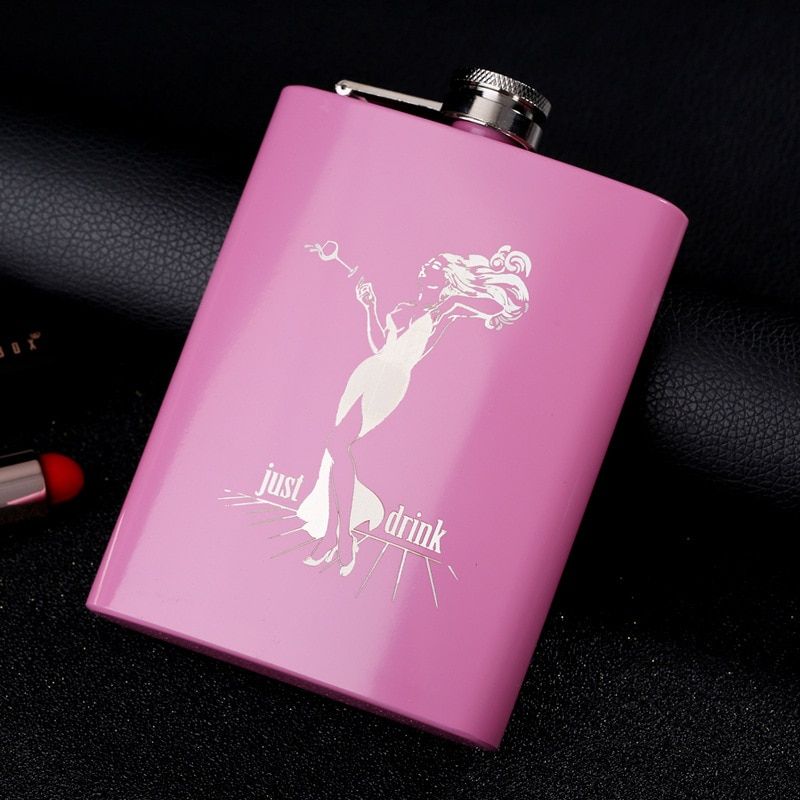 Hip Flask 8 Oz Stainless Steel Flask For Alcohol Pocket