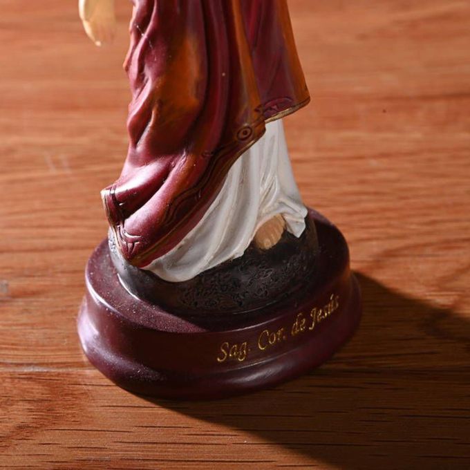 5.4" Small Jesus Resin Figure Religious Decor Church Ornament Hand