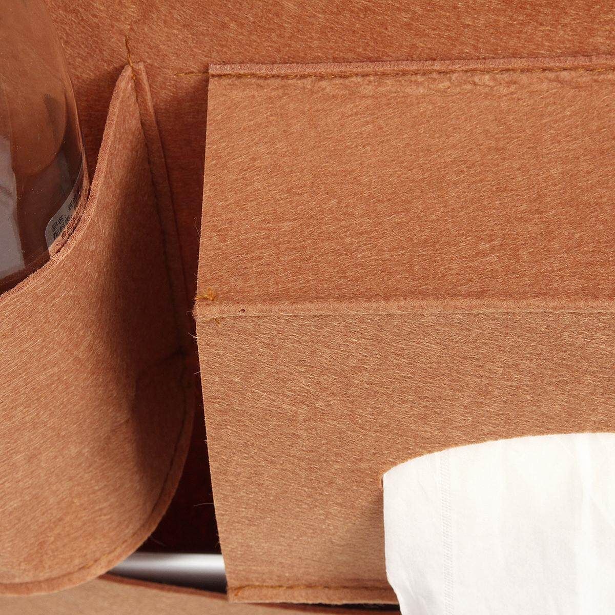 Universal Auto Car Seat Back Multi-Pocket Storage Bag Holder Accessory 56x40cm Grey Brown (brown)