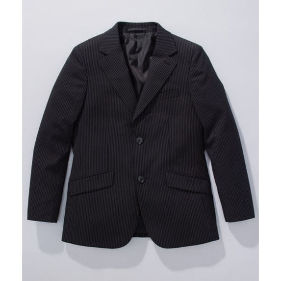 Fully Lined Pin Striped Jacket - Black