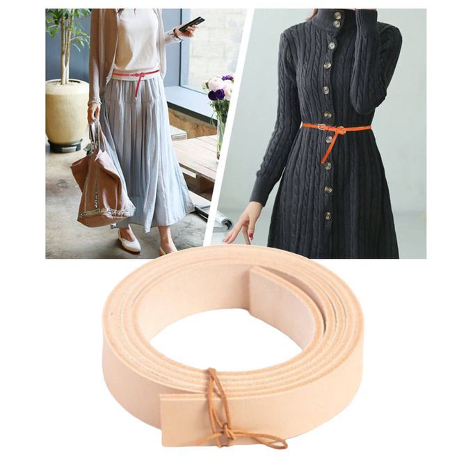 PU Leather Strap Pattern Natural Leather Keychains Strap Natural Color