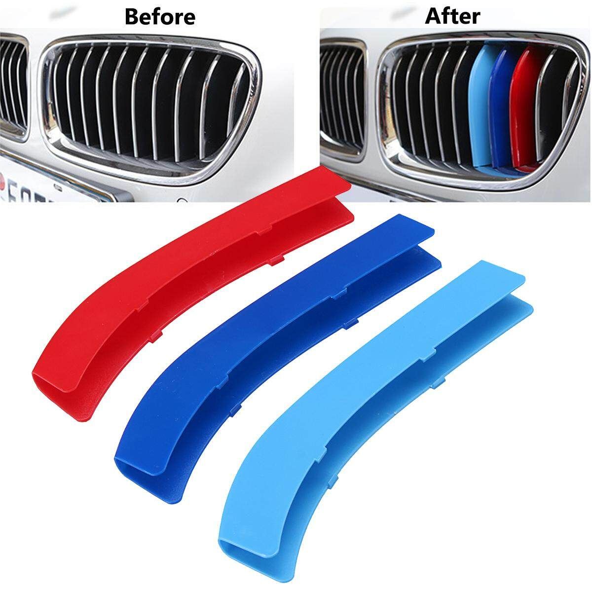 M For BMW 5 Series F10 F18 Sport Front 3D Plastic Kidney Grill Cover Clip