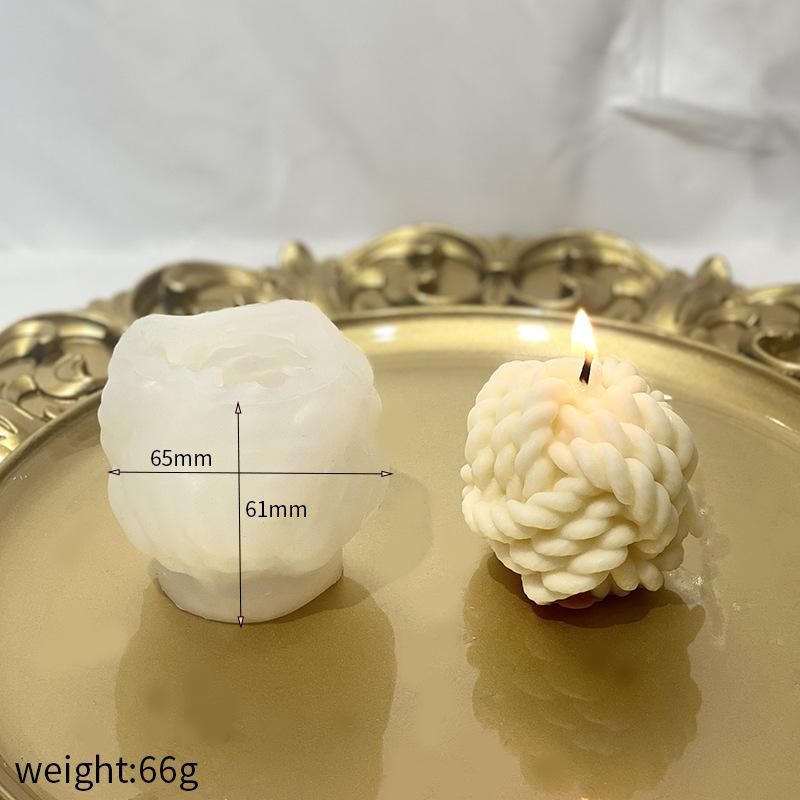 Creative Wool Group Silicone DIY Aromatherapy Candle Wool Knot Wool Pillar Sweater Resin Candle Mold