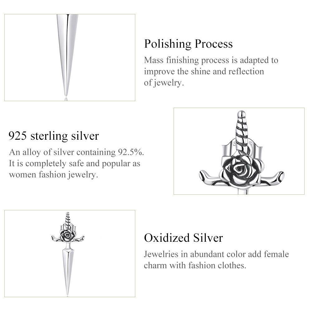 Rose Dagger Ear Stud