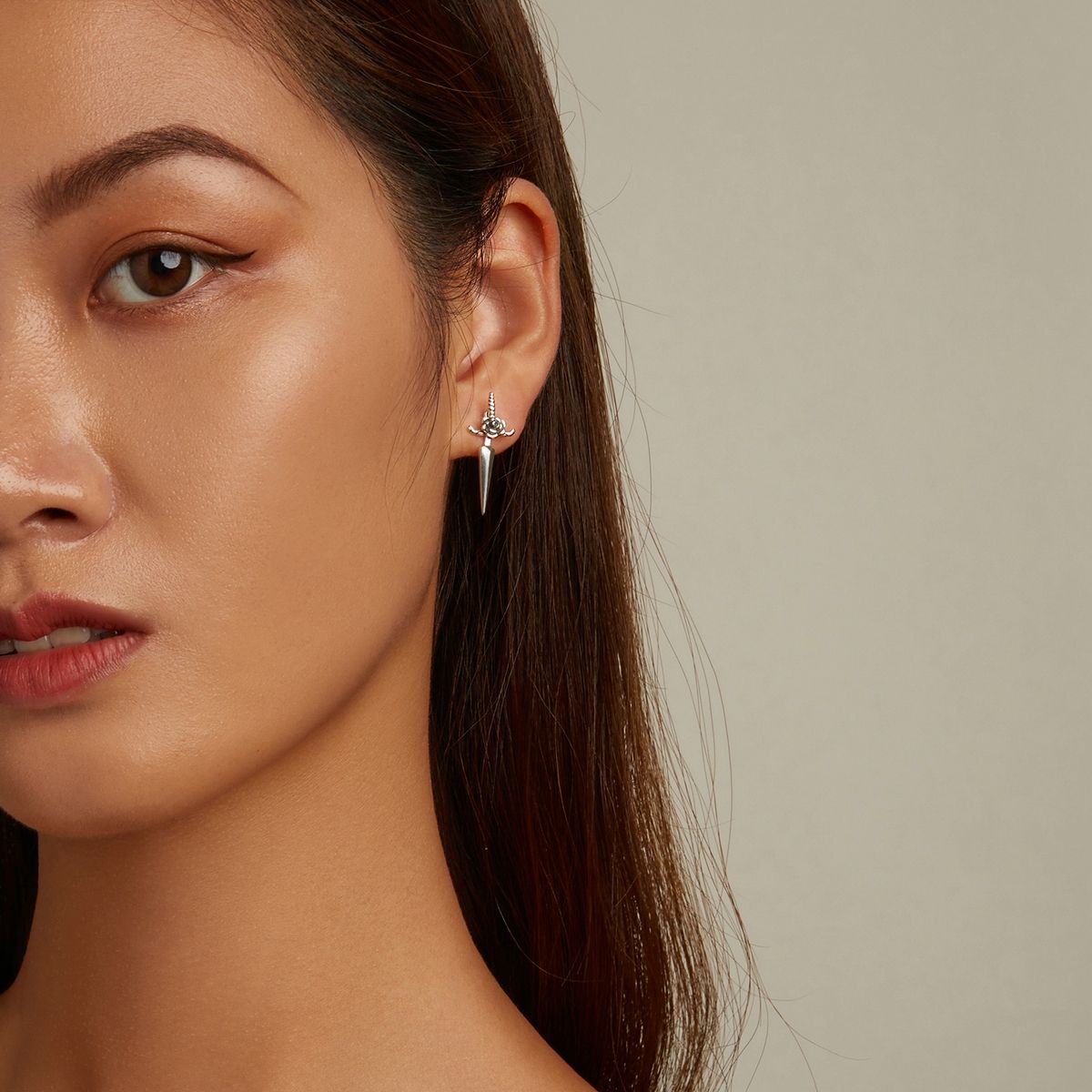 Rose Dagger Ear Stud