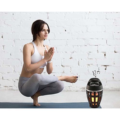 Flame Atmosphere Wireless Speaker Portable V4.2 Bluetooth Speaker With LED Flickers Flame Light Wireless Stereo Super Bass And Sound For Iphone Ipad Android, Outdoor Camping, Bedroom, Restaur HT-S
