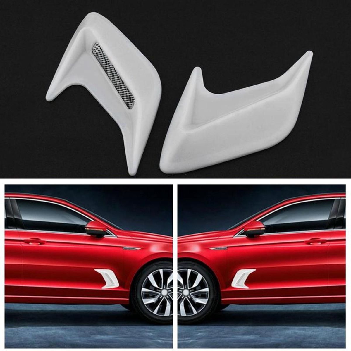 2PCS Car Air Inlet Fake Air Vent Decoration Simulation
