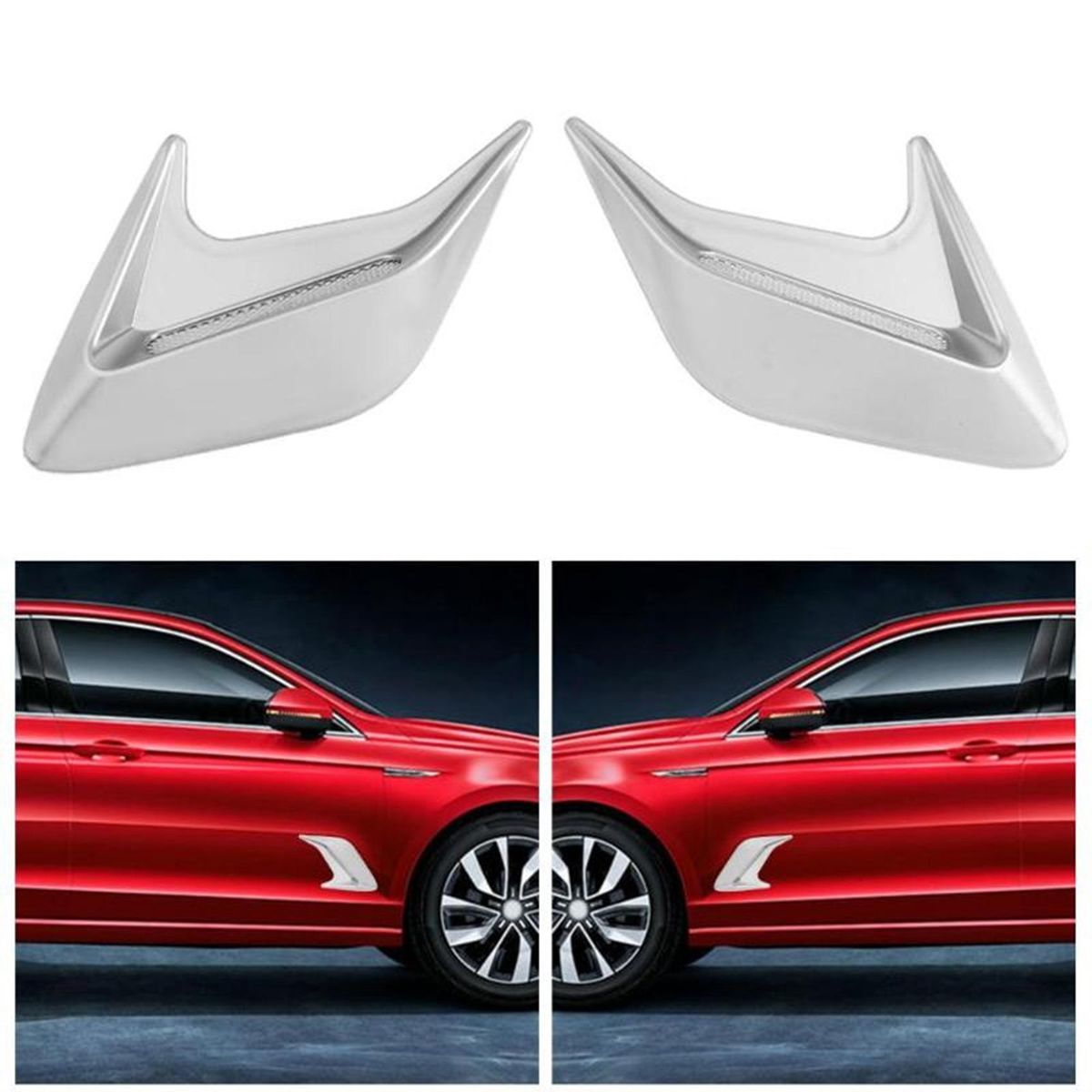 2PCS Car Air Inlet Fake Air Vent Decoration Simulation