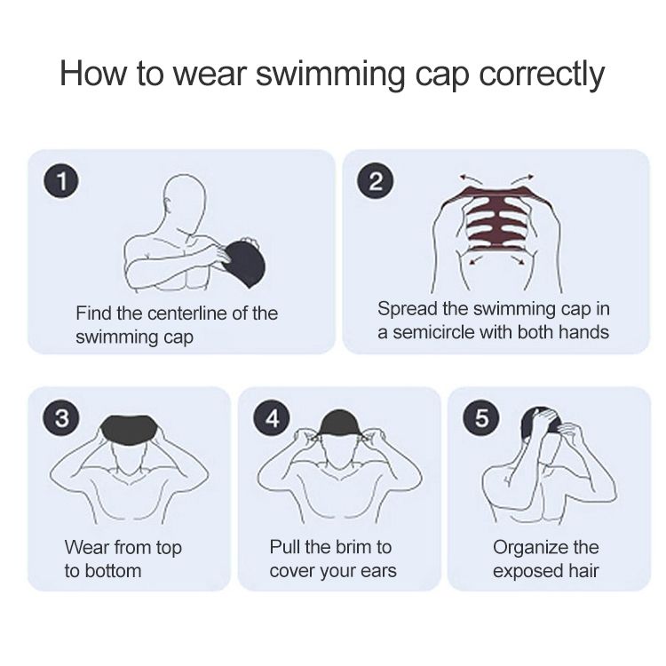 Multicolor Children PU Coated Waterproof Swimming Cap