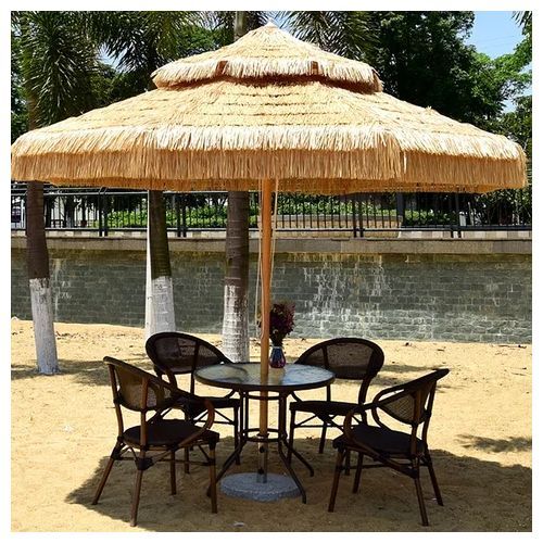 High Quality  Parasol Thatch Roof Outdoor Umbrella