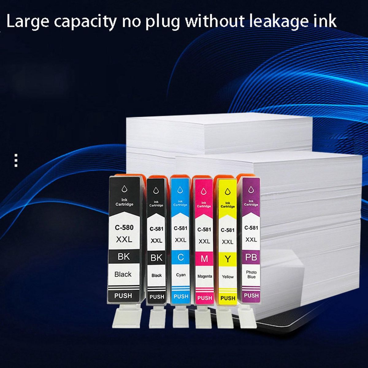 Printer Cartridge Chip Cartridge Ink Cartridge Suitable for CanonP GI-580XXL CLI581XXL TS8150 TS8152 TS8250